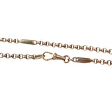Antique Bell Double Paperclip Muff Chain Necklace - 72cm