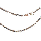 Antique Bell Double Paperclip Muff Chain Necklace - 72cm