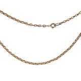 Antique Diamond Cut Square Belcher Link Necklace - 80cm