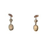 Oval Opal Drop Earrings in 18ct Yellow Gold