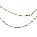 Diamond Cut Twist Necklace in 14ct Yellow Gold
