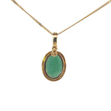 Jade Enhancer Pendant in 18ct Yellow Gold