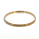 Solid Patterned Bangle in 9ct Yellow Gold