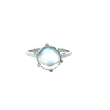 High Dome Moonstone Ring 18ct White Gold