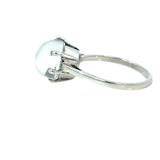 High Dome Moonstone Ring 18ct White Gold