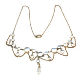 Antique Festoon Moonstone Necklace