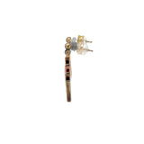 Tri Gold Drop Earrings
