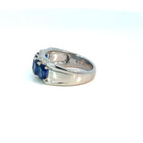 5 Stone Sapphire Diamond Band