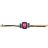 Pink Tourmaline Bar Brooch