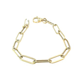Elongated Link Bracelet in 9ct Yellow Gold