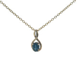 Sapphire Infinity Pendant - 9ct Yellow Gold