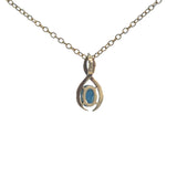Sapphire Infinity Pendant - 9ct Yellow Gold