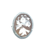 Cameo Brooch Pendant - 900 Silver