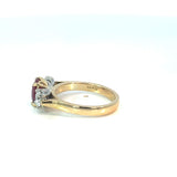 Ruby Diamond Ring - Three Stone