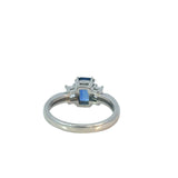 Sapphire Diamond Ring in Platinum