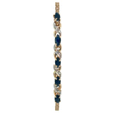 Sapphire and Diamond Infinity Bracelet in 10ct Yellow Gold