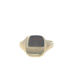 Unisex Plain Oblong Signet Ring in 9ct Yellow Gold