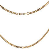 Vintage Italian Flat Curb Link Chain - 61cm