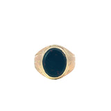 Oval Bloodstone Signet Ring 18ct Yellow Gold