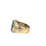 Oval Bloodstone Signet Ring 18ct Yellow Gold