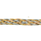 Italian Tri-Gold Braided Bracelet in 18ct Gold