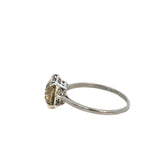 Citrine Dress Ring in 18ct White Gold