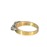 Rhodolite Garnet and Diamond Wedding Band