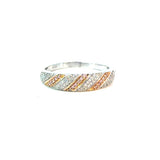 Pink and White Diamond Diagonal Twist Band