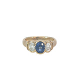 Sapphire Diamond Trilogy Ring