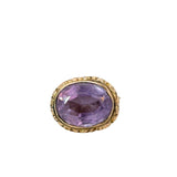 Antique Charm in 9ct Yellow Gold - Amethyst Fob Seal
