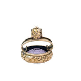 Antique Charm in 9ct Yellow Gold - Amethyst Fob Seal