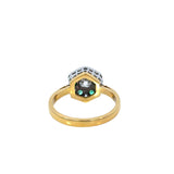 Bespoke Diamond Emerald Art Deco Style Ring with Old Cut Diamonds