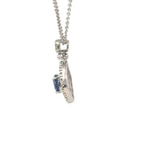 Sapphire Diamond Cluster Necklace