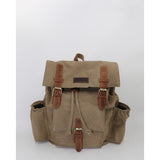 Canvas and Leather Backpack - with RFID Card Blocking