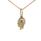 Charm in 9ct Yellow Gold - Maori Tribal Head