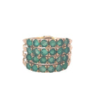 Emerald Quadruple Puzzle Ring