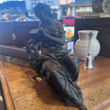 Antique Bronze Classical Lady with Box