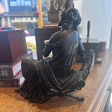 Antique Bronze Classical Lady with Box
