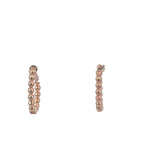 Huggie Hoop Ball Earrings - Rose Gold