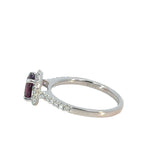 Ruby Diamond Halo Ring