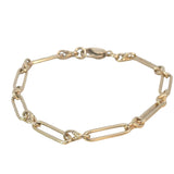 Paperclip Bracelet in 9ct Yellow Gold