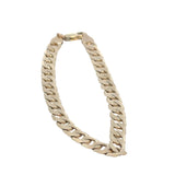 Unisex Gold Flat Curb Chain Bracelet