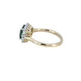 Diamond Halo Tourmaline Ring