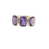 Amethyst Three Stone Dress Ring