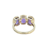 Amethyst Three Stone Dress Ring