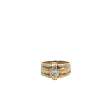 Wide Solitaire Diamond Band