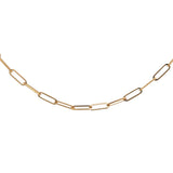 9ct Yellow Gold Paperclip Necklace