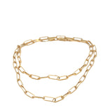 9ct Yellow Gold Paperclip Necklace