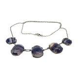 Natural Banded Purple Fluorite Necklace