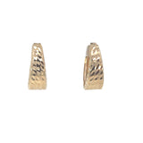 Tapered Reversible Diamond Cut Huggie Earrings